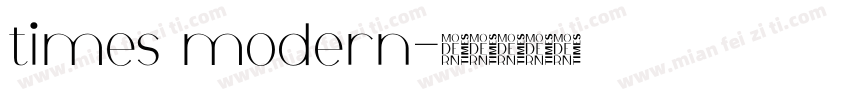 times modern字体转换